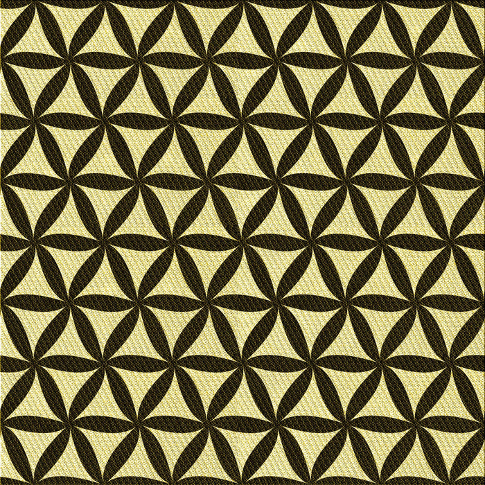 Round Patterned Metallic Gold Rug, pat2509yw