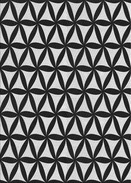 Patterned Silver Gray Novelty Rug, pat2509