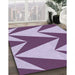 Patterned Purple Rug in Family Room, pat251blu