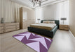 Patterned Purple Rug in a Bedroom, pat251blu