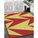 Machine Washable Transitional Bright Gold Yellow Rug in a Family Room, wshpat251brn