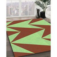 Patterned Green Rug, pat251lblu