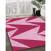 Machine Washable Transitional Pastel Purple Pink Rug in a Family Room, wshpat251pur