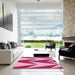 Square Patterned Pastel Purple Pink Rug in a Living Room, pat251pur