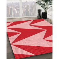 Patterned Pastel Pink Rug, pat251rd