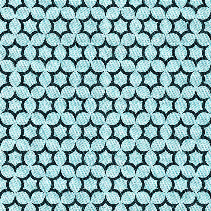 Round Patterned Aquamarine Stone Green Rug, pat2510lblu