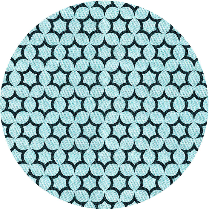 Square Machine Washable Transitional Aquamarine Stone Green Rug in a Living Room, wshpat2510lblu