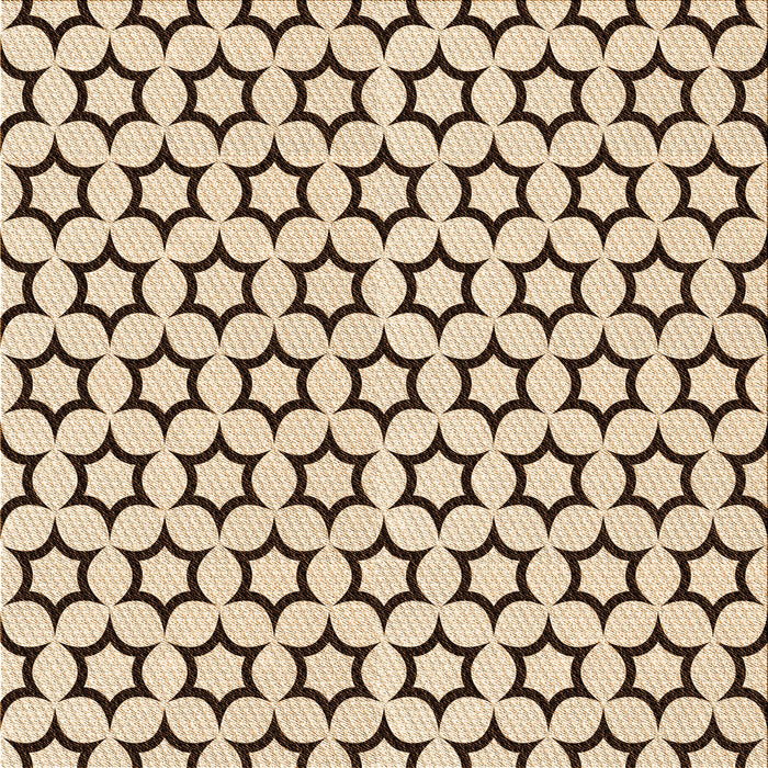 Round Patterned Sienna Brown Rug, pat2510org