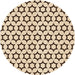 Square Patterned Sienna Brown Rug, pat2510org