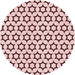 Square Patterned Light Rose Pink Rug, pat2510rd