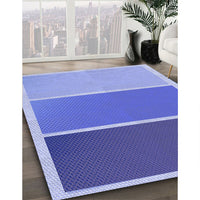 Patterned Sky Blue Rug, pat2511blu