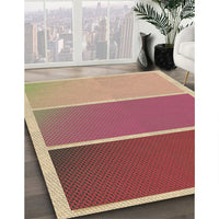 Patterned Crimson Red Rug, pat2511brn