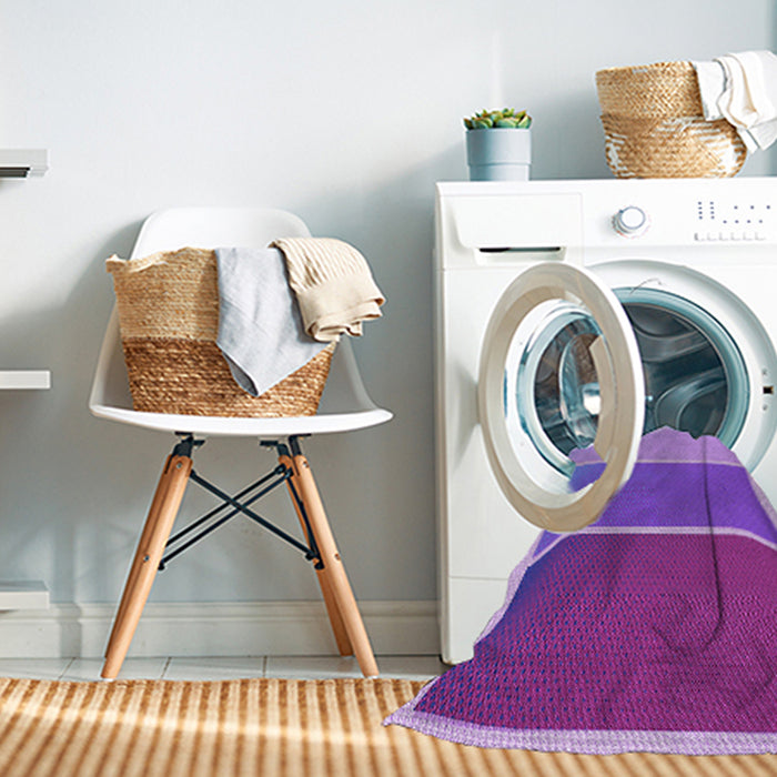 Machine Washable Transitional Bright Lilac Purple Rug in a Washing Machine, wshpat2511pur