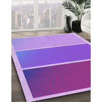 Patterned Bright Lilac Purple Rug, pat2511pur