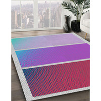 Patterned Violet Red Pink Novelty Rug, pat2511