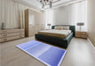 Patterned Light Slate Blue Rug in a Bedroom, pat2512blu