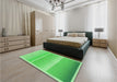 Patterned Neon Green Rug in a Bedroom, pat2512grn