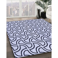 Patterned Lavender Blue Rug, pat2513blu