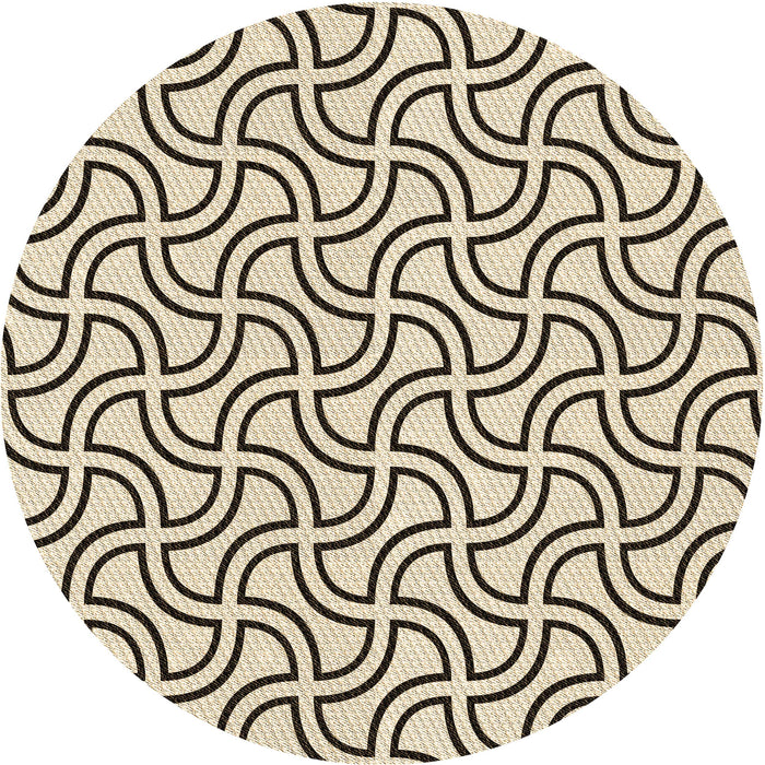 Square Patterned Coffee Brown Rug, pat2513brn