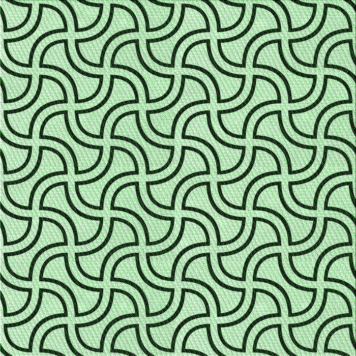 Round Patterned Mint Green Rug, pat2513grn