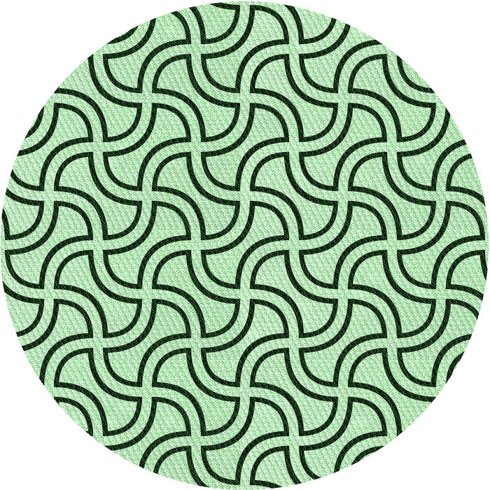 Square Patterned Mint Green Rug, pat2513grn