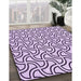 Patterned Bright Grape Purple Rug in Family Room, pat2513pur