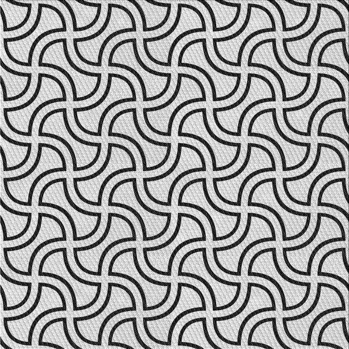 Square Patterned Off-White Novelty Rug, pat2513