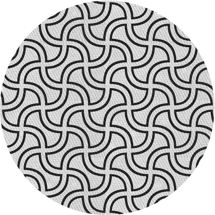 Square Machine Washable Transitional White Smoke Rug, wshpat2513
