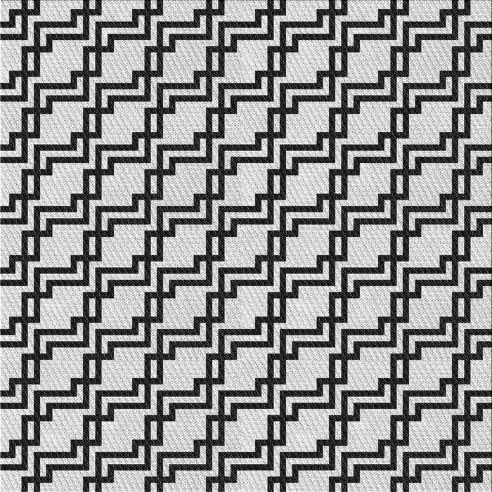 Round Patterned Black Rug, pat2514gry