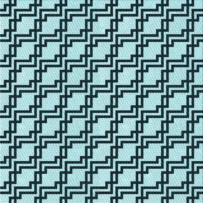 Round Patterned Medium Teal Green Rug, pat2514lblu