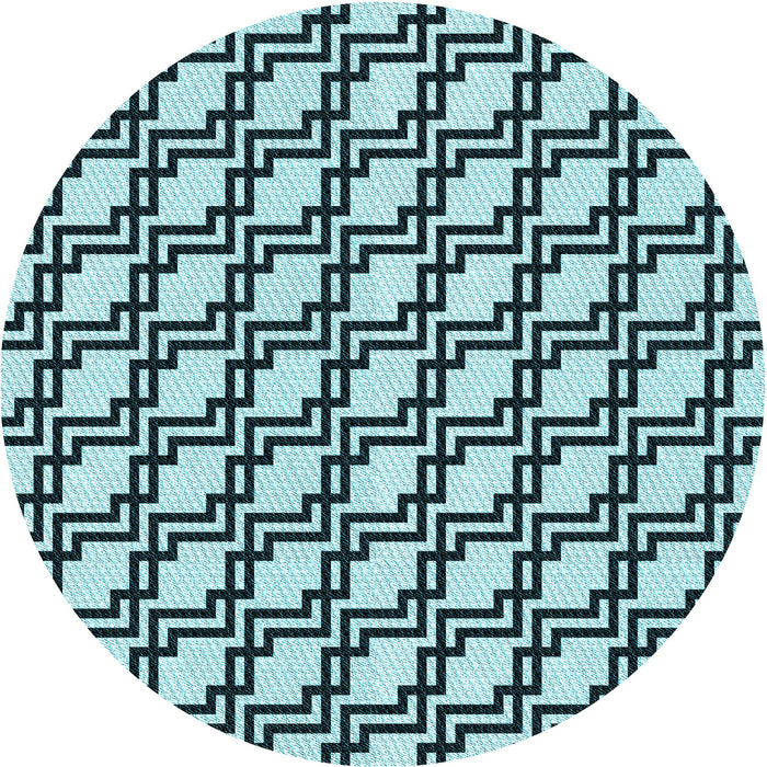 Square Machine Washable Transitional Medium Teal Green Rug in a Living Room, wshpat2514lblu