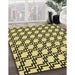 Patterned Mustard Yellow Rug in Family Room, pat2514yw