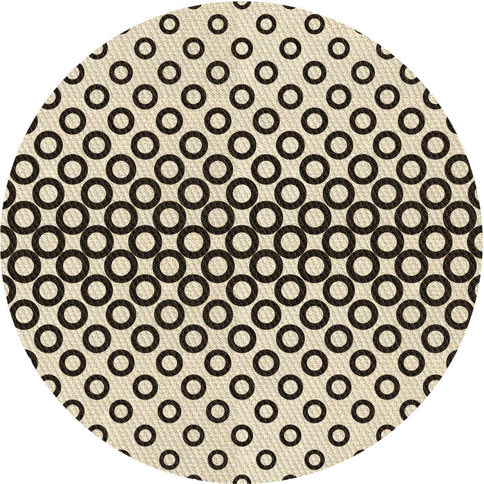 Square Patterned Vanilla Gold Rug, pat2515brn