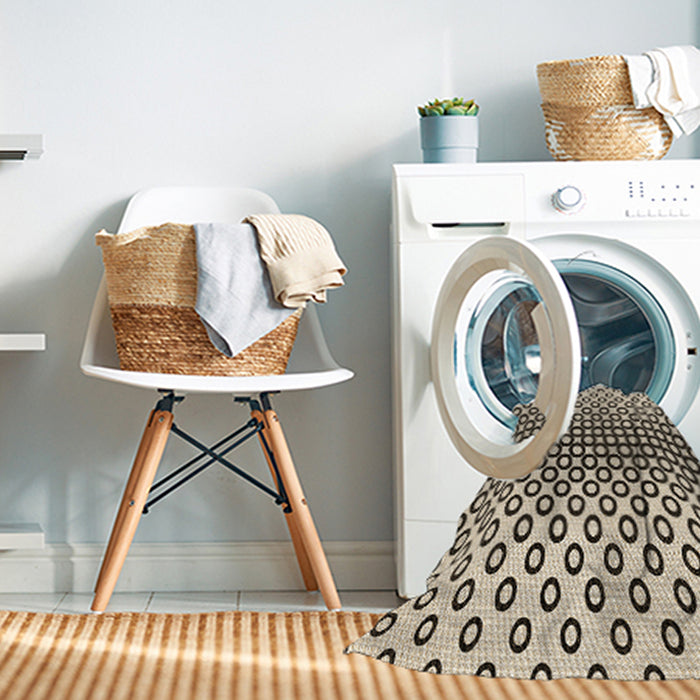 Machine Washable Transitional Vanilla Gold Rug in a Washing Machine, wshpat2515brn