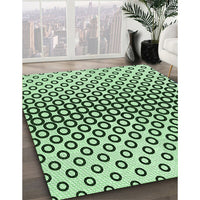 Patterned Mint Green Rug, pat2515grn