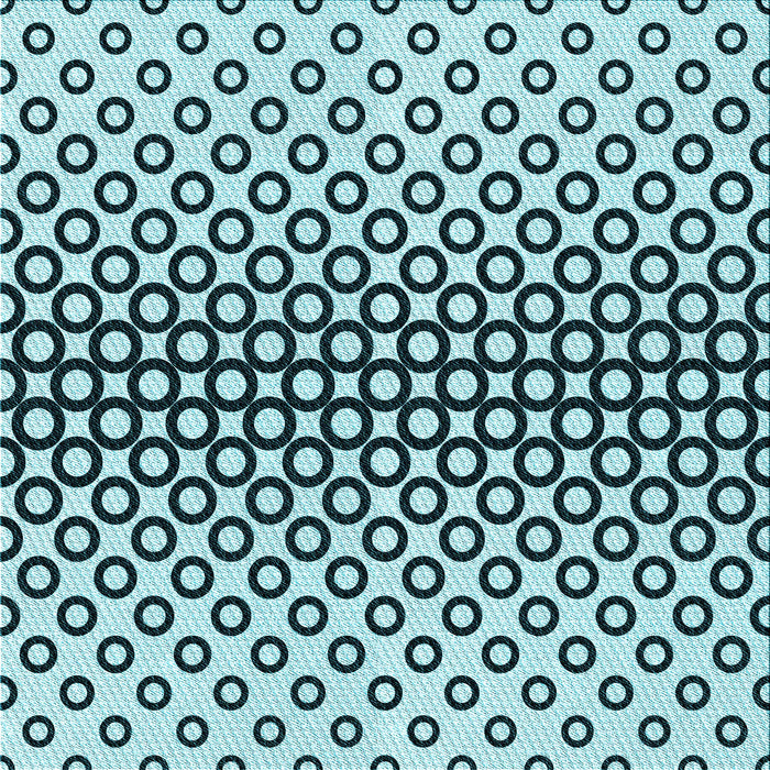 Round Patterned Blue Rug, pat2515lblu