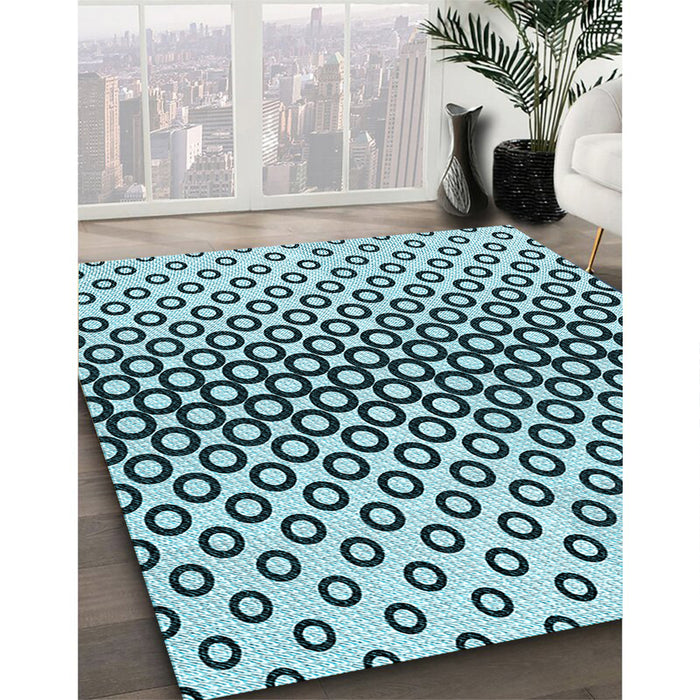 Machine Washable Transitional Blue Rug in a Family Room, wshpat2515lblu