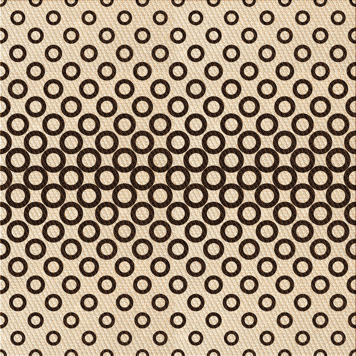 Round Patterned Golden Blonde Gold Rug, pat2515org