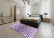 Patterned Purple Rug in a Bedroom, pat2515pur