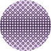 Square Patterned Purple Rug, pat2515pur