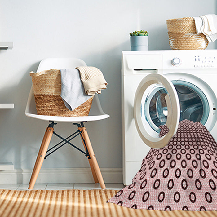 Machine Washable Transitional Brown Red Rug in a Washing Machine, wshpat2515rd
