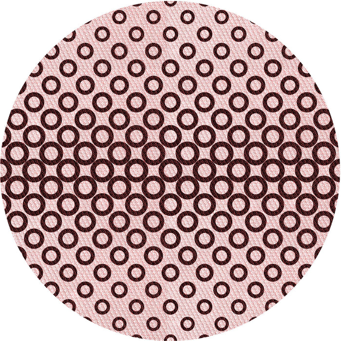 Square Patterned Brown Red Rug, pat2515rd