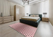 Patterned Brown Red Rug in a Bedroom, pat2515rd