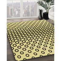 Patterned Mustard Yellow Rug, pat2515yw