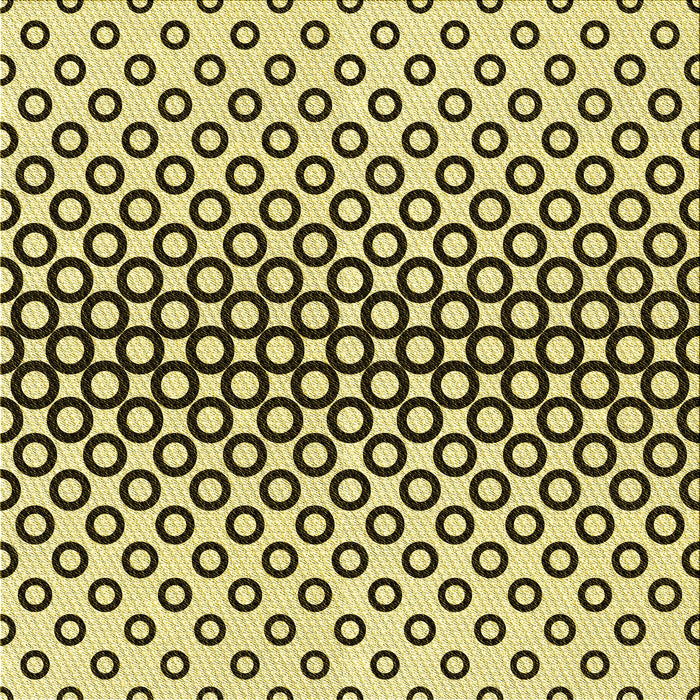 Round Machine Washable Transitional Mustard Yellow Rug, wshpat2515yw