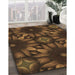 Machine Washable Transitional Night Red Rug in a Family Room, wshpat2516brn