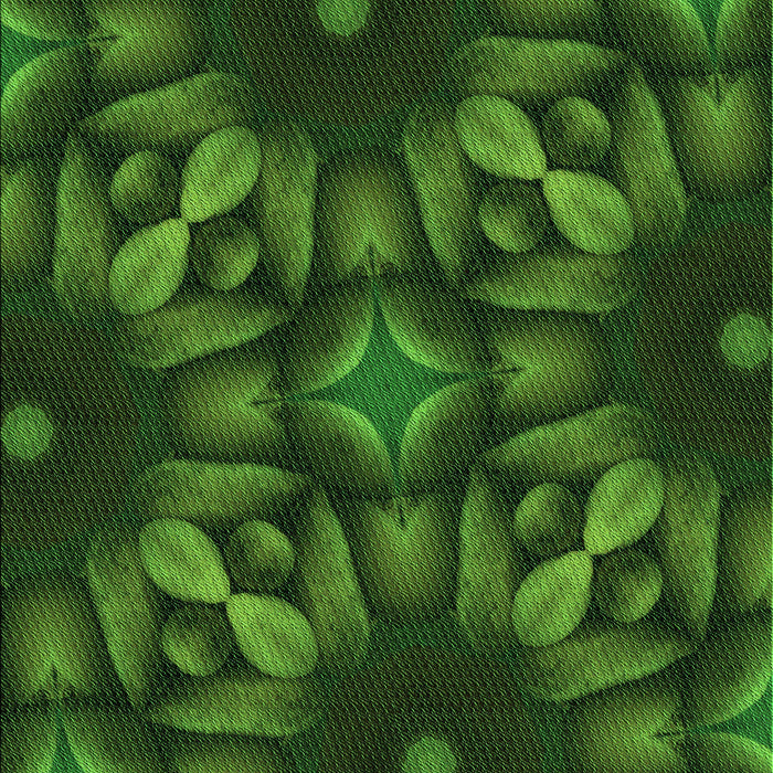 Patterned Dark Lime Green Rug, pat2516grn