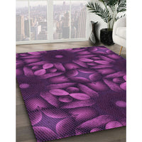 Patterned Dark Orchid Purple Rug, pat2516pur