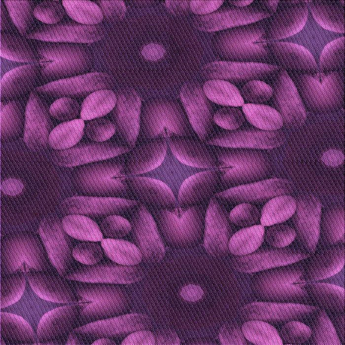 Round Patterned Dark Orchid Purple Rug, pat2516pur