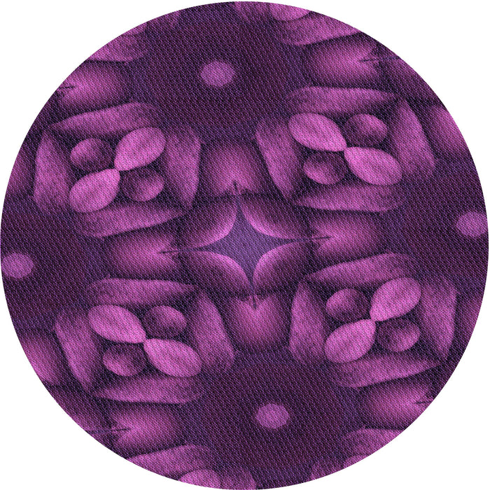Square Machine Washable Transitional Dark Orchid Purple Rug in a Living Room, wshpat2516pur